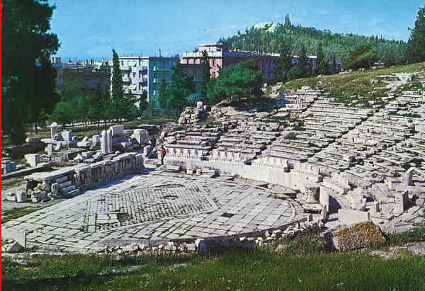 N� 51 - Atenas, Teatro Dion�sio - Edi��o �Ger.Loucatos�, Athens - Dim. 15x10,4 cm - Adquirido 1971 - Col. A. Monge da Silva (1971)