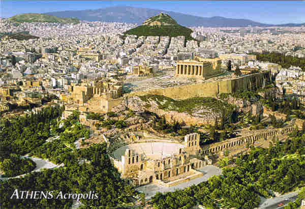 N.� 84 - GR�CIA ATENAS - Acr�pole - Ed. HAITALIS, 13, ASTROUS STR.,13121 ATENAS, TEL.:210 5766883 - SD - Dim. 16,1x11 cm - Col. F�tima B�ia (2007).