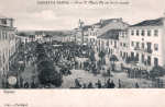 N� 1151 - Caldas da Rainha. Pra�a D. Maria Pia em dia de mercado - Editor F.A.Martins-Lisboa - Editado 1904 - Dim 90x140 mm - Col. Miguel Chaby