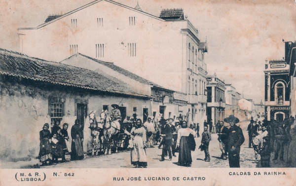 N� 542 - Portugal. Caldas da Rainha - Rua Jos� Luciano de Castro - Editor M&R Lisboa (Editado 1907) - Dim. 90X140 mm - Col. Miguel Chaby