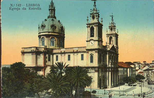 N� 142 - Lisboa. Egreja da Estrella - Editor n�oindicado - SD - Dim. 89x139 mm - Col. Enio Semedo