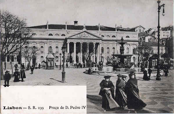 S.R. 109 - Pra�a D. Pedro V - Edi��o Rocha, Lisboa - Dim. 138x90 mm - Col. A. Monge da Silva (cerca de 1905)