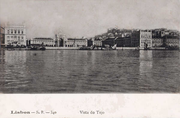 S.R. 340 - Vista do Tejo - Edi��o Rocha, Lisboa - Dim. 138x90 mm - Col. A. Monge da Silva (cerca de 1905)