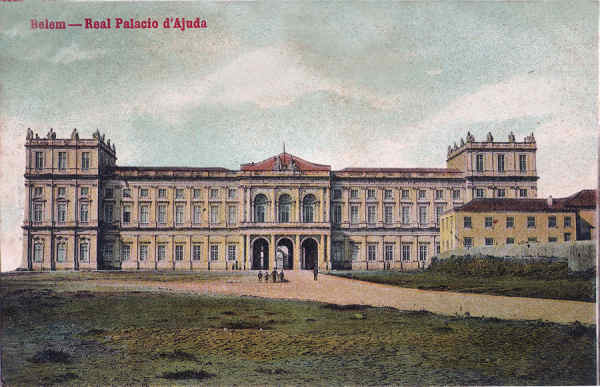 N� 1121 - Belem, Real Palacio da Ajuda - Edi��o Costa, Rua do Ouro, 295, Lisboa - Dim. 140x90 mm - Col. A. Monge da Silva (cerca de 1905)