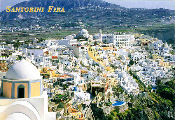 S 192 - Gr�cia SANTORINI. FIRA - Ed. I. MATHIOULAKIS & Co. 1. Andromedas str., 162 31 Vyronas Athens - Greece - tel. 210 7661351 - SD - Dim. 16x11 cm - Col. F�tima B�ia (2007)