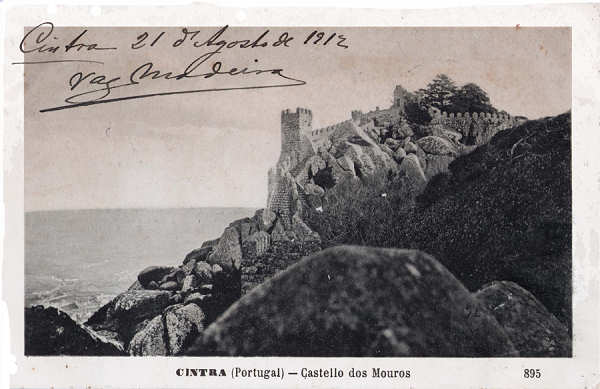 N� 895 - Castello dos Mouros - Edi��o Martins & Silva, P� Lu�s de Cam�es 35, Lisboa - Dim. 140x90 mm - Carimbo Postal 01SET1912 - Col. A. Monge da Silva (anterior a 1910)