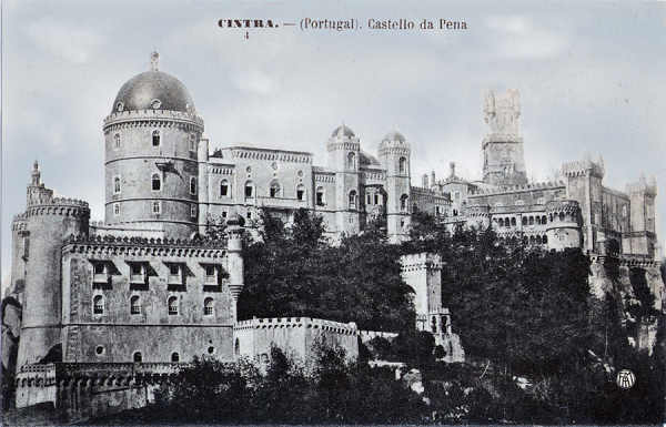 N� 4 - Castello da Pena - Edi��o F.A. Martins, Lisboa - Dim. 137x88 mm - Col. A. Monge da Silva (anterior a 1910)