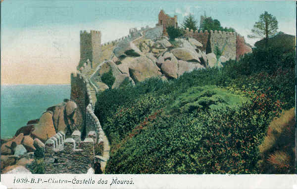 N� 1039 - Castello dos Mouros - Edi��o B.P. - Dim. 138x87 mm - Col. A. Monge da Silva (anterior a 1910)