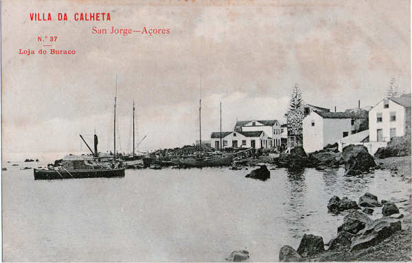 N� 37 - Villa da Calheta (1) - Editor Loja do Buraco, Angra do Heroismo - Dim. 138x89 mm - Col. A. Monge da Silva (c. 1910)