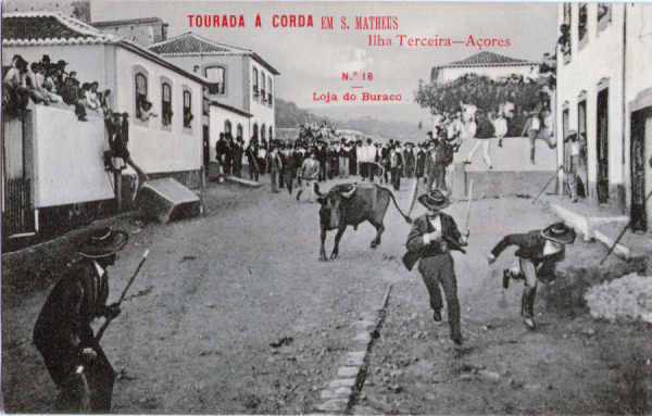N� 18 - Tourada � corda em S. Matheus - Edi��o da Loja do Buraco - Dim. 139x88 mm - Col. A. Monge da Silva (anterior a 1910)