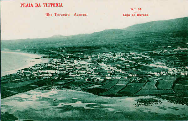 N� 63 - Praia da Victoria (2) - Edi��o da Loja do Buraco - Dim. 140x88 mm - Col. A. Monge da Silva (anterior a 1910)
