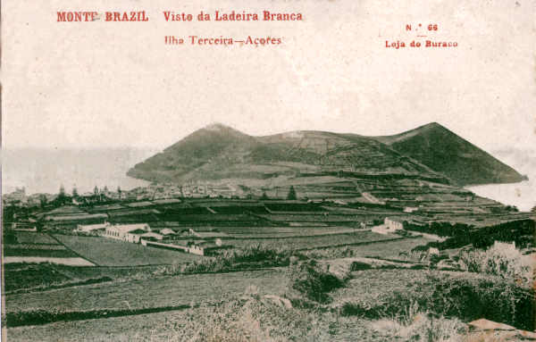 N� 66 - Monte Brasil visto da Ladeira Branca - Edi��o da Loja do Buraco - Dim. 140x90 mm - Col. A. Monge da Silva (anterior a 1910)