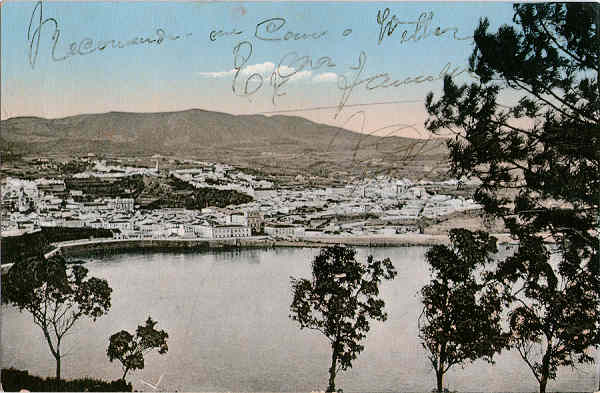 N� 9 - Cidade d'Angra do Heroismo - Editor desc. - Dim. 138x91 mm - Carimbo Postal 01OUT1914- Col. A. Monge da Silva (c. 1910)