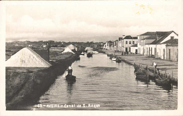 N� 60 - Aveiro. Canal de S. Roque - Ed. n�o indicado - SD - Dim. 139x88 mm - Col. �nio Semedo