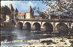 N� 1654 - Chatellerault (Vienne), as margens do Vienne e a ponte - Editor Ci des Arts Photomecaniques, Paris - Dim. 14x9 cm - Col. A.Monge da Silva (c. 1962)