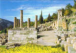 D 31 Gr�cia DELFOS. Vista do Templo de Apolo - Ed. "HANNIBAL" desde 1957, 46, Kifissodotos Street Ano Petralona Tel-Fax: 210-3453941, Atenas 118 52 Gr�cia e-mail: hannekd@otenet.gr - SD - Dim. 16,7x11,7 cm - Col. F�tima B�ia (2007)