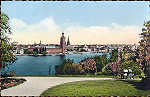Nr 54/33 - Stockholm, Stadshuset fran s�der (C�mara Municipal) - Editor �Grafisk Konst� - Dim. 13,7x8,9 cm - Carimbo Postal 1960 - Col. A. Monge da Silva