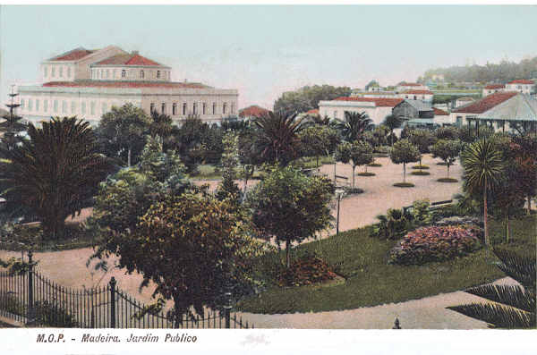 SN - Funchal, Jardim P�blico - Editor M.P.O. - Dim. 140x93 mm - Col. A. Monge da Silva (c.1910)