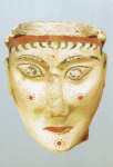N.� 106 - Gr�cia MICENAS. Museu Nacional de Atenas. A cabe�a duma mulher (deusa?) em estuque. - Ed. Th. VOUTSAS & Co. 71, 17 November str., 155 62 - Holargos Tel.: 210 65 48 120 - Athens - Greece, 2005 - Dim. 10,3x15,2 cm - Col. F�tima B�ia