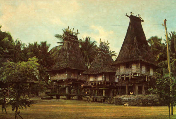 SN - Casas da regi�o de Lospalos - Foto Carrington da Costa - Edi��o do CTI-Timor - SD - Dim. 148x101 mm - Col. A. Monge da Silva (cerca de 1966)