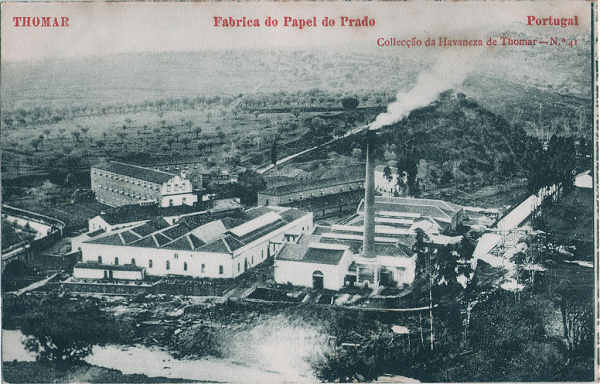 N� 41 - Fabrica de Papel do Prado - Collec��o da Havaneza de Thomar - Dim. 139x90 mm - Col. A. Monge da Silva (cerca de 1905)