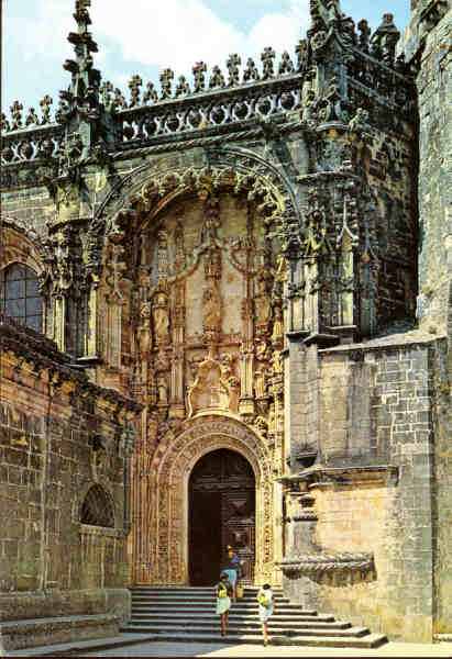 N� 832 - TOMAR-PORTUGAL - Convento de Cristo. Entrada principal (Jo�o de Castilho) - Ed. Centro de Caridade �N� Sr� do Perp�tuo Socorro�, Porto - SD - Dim. 150x103 mm - Circulado em 1970 - Col. Gra�a Maia