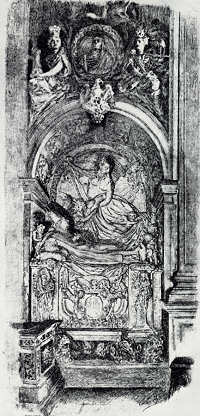 O t�mulo do Bispo, de Claude Laprade, na Capela da Vista Alegre. Clicar para ampliar.