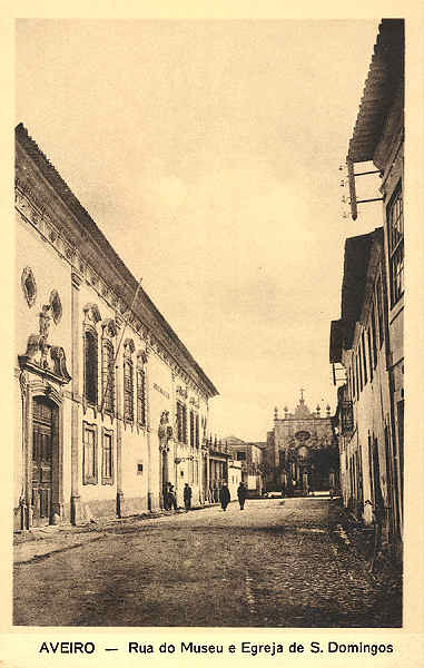 SN - Aveiro - Rua do Museu e Egreja de S. Domingos - Edi��o de Souto Ratolla, Aveiro - SD - Dim 13,8x9 cm - Col FMSarmento.