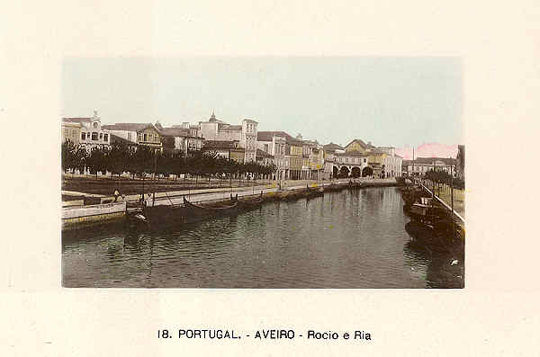 N.� 18 - PORTUGAL AVEIRO Rocio e Ria - Editor n�o indicado - SD - Dim. 14x9,2 cm. - Col FMSarmento.