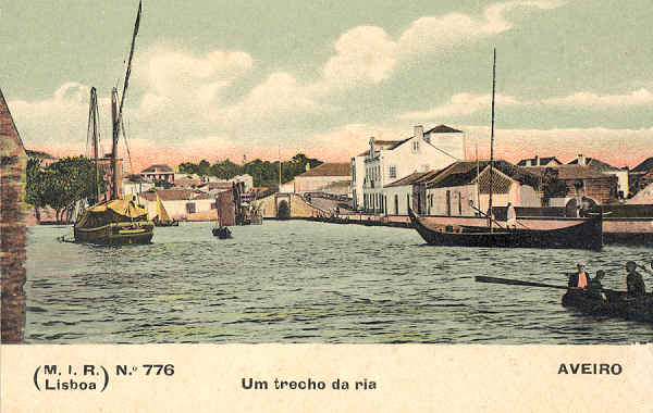 N.� 776 - Aveiro Um trecho da ria - Editor M.I.R. Lisboa - SD - Dim 13,8x8,8 cm. - Col.  FMSarmento.