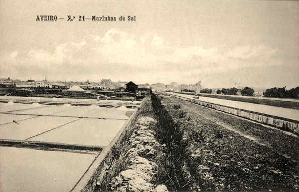 N.� 21 - Aveiro Marinhas de sal - Editores MOREIRA & TORRES, Aveiro - SD - Dimens�es 13,6x8,8 cm. - Col.  FMSarmento.