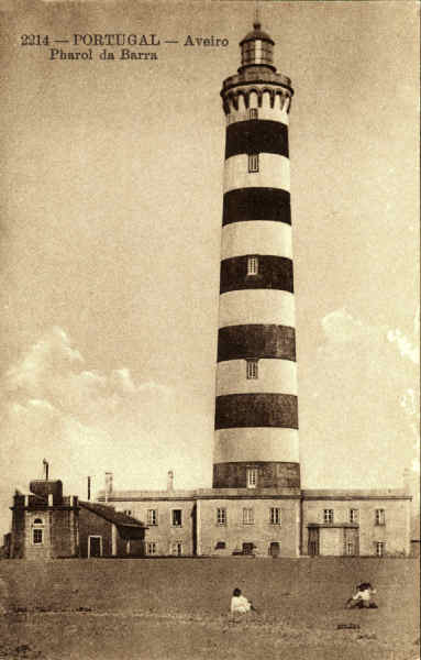 N.� 2214 - PORTUGAL Aveiro Pharol da Barra - Edi��o A. Malva, 23 Lisboa - SD - Dimens�es 13,8x9 cm. - Col.  FMSarmento.