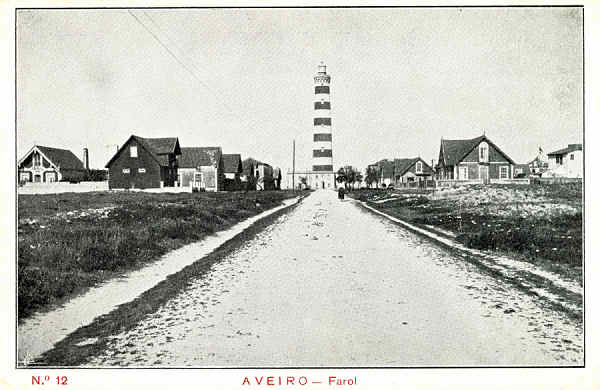 N.� 12 - Aveiro Farol - Edi��o Souto, Tip. da Sociedade de Papelaria, Lda Porto - SD - Dimens�es 14x9,1 cm. - Col.  FMSarmento.