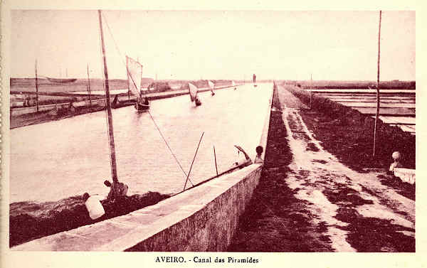 SN - AVEIRO Canal das Pir�mides - Edi��o Souto Ratolla, Aveiro - SD - Dimens�es: 14x9,2 cm. - Col. FMSarmento