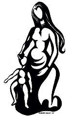 Ilustra��o de poema da folha AINDA (1958) - Nanquim. Clicar para ampliar.