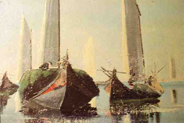 N.� 015 - AVEIRO-PORTUGAL: Saleiros-Aveiro; �leo sobre madeira; 1984 - Original de C�ndido Teles - Edi��o da Livraria Estante, Aveiro - Dimens�es: 14,9x9,9 cm. - Col. F�tima B�ia.