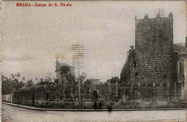SN - BRAGA-Largo de S. Paulo - Editor n�o indicado - SD - Dim. 8,9x13,8 cm. - Col. Jaime da Silva (Circulado em 1921)