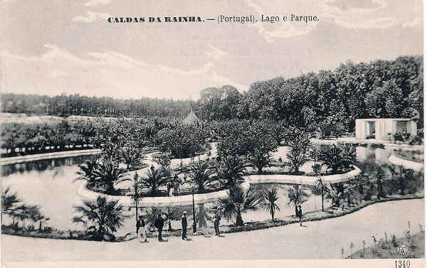 N.� 1340 - Caldas da Rainha-Portugal Lago e Parque - Editor F.A.Martins, Lisboa - Dimens�es:  9x14 cm. - Col. Miguel Chaby