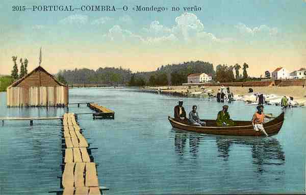 N.� 2015 - Portugal-Coimbra: O �Mondego� no Ver�o - Union Postale Universelle - Sem editor - Dimens�es: 14x9 cm. - Col. Aur�lio Dinis Marta.