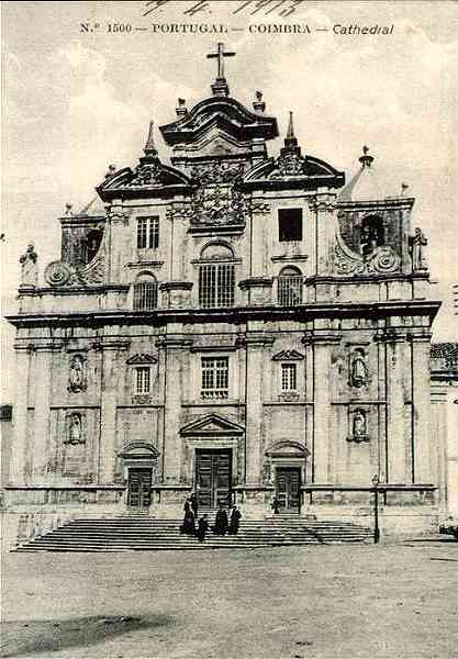 N.� 1500 - COIMBRA Portugal Cathedral - Sem indica��o do editor - Dimens�es: 14x10 cm. - Circulado em 1913 - Col. R. Gaspar.