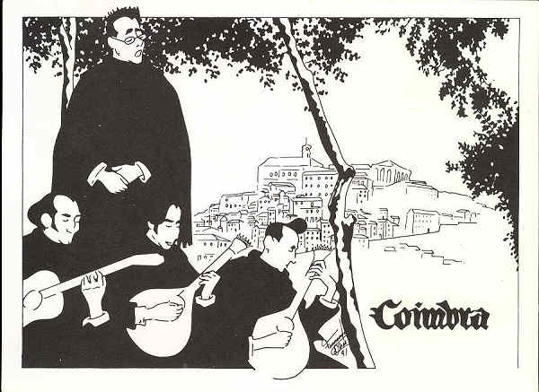 S/N - Serenata no Choupalinho. Desenho de Fernando Dores - Editor n�o indicado - S/D - Dimens�es: 14,4x10,5 cm. - Col. F�tima B�ia.