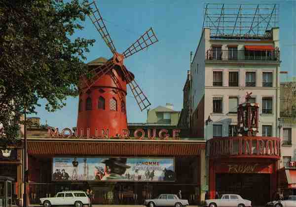 N.� 1031 - Paris: Le Moulin Rouge - Place Blanche - LYNA PARIS - 8, rue du Caire, 75 - Paris (2�) - Dimens�es: 14,7x10,2 cm. - Col. HJCO (1981).