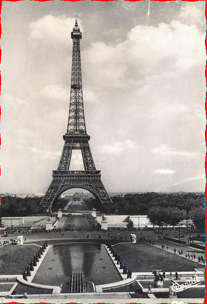 N� 836 - Paris. A Torre Eifel - Edition Chantal,Paris - Circulado em 1959 - Dim. 14,9x10,2 cm - Col. Am�lcar Monge da Silva