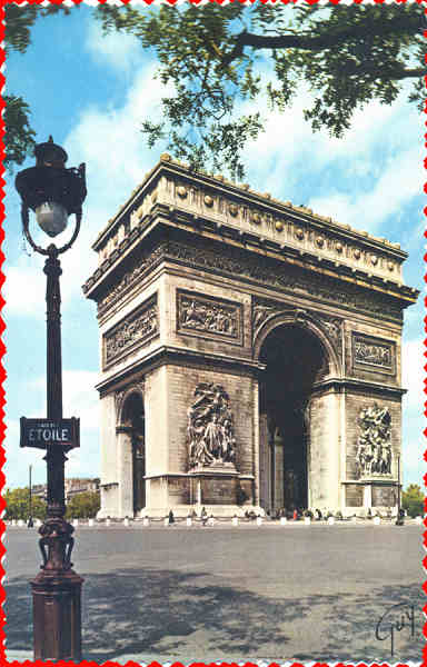 N� 1070 - Paris. Arco do Triunfo (1) - Edit Andr� Laconte,Paris - Adquirido em 1968 - Dim. 13,7x8,7 cm - Col. Am�lcar Monge da Silva