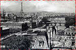 N� 3066 - Paris. Perspectiva das sete pontes - Edit Andr� Laconte, Paris - Circulado em 1951 - Dim. 13,6x8,9 cm - Col. Am�lcar Monge da Silva