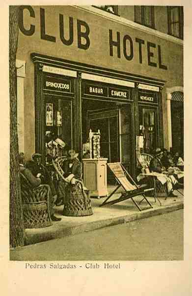 S/N - Pedras Salgadas - Club Hotel - Sem indica��o do editor - S/D - Dimens�es: 9,1x13,8 cm. - Col. Aur�lio Dinis Marta.