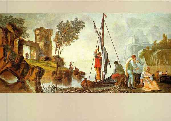 S/N - Museu Rom�ntico da Quinta da Macieirinha. Sala das Telas. Pintura a t�mpera sobre serapilheira dos princ�pios do s�c. XIX - Edi��o da C�mara Municipal do Porto em 1984. Divis�o de Museus e Patrim�nio Hist�rico e Art�stico - Foto A. Cerdeira - Dimens�es: 14,7x10,4 cm. - Col. HJCO