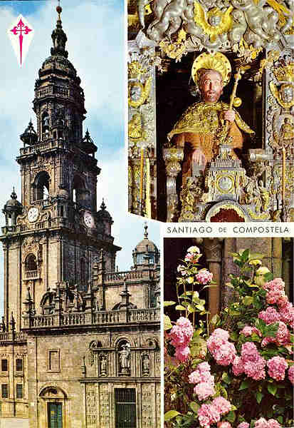 N.� 46 - CAtedral. Torre del Reloj y altar mayor - Edi��o Garcia Garrabella y C� - (circulado em 1968) - Dimens�es: 10,3x15 cm. - Colec��o HJCO.