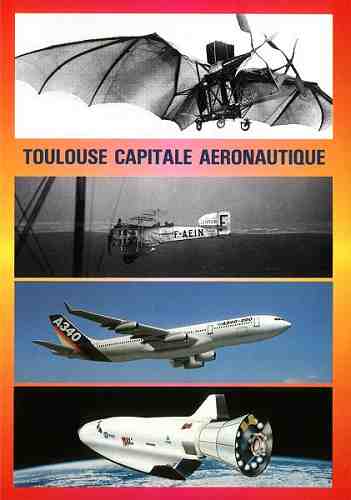 N.� 836 - 1890-1990 Toulouse Capitale A�ronautique - Ed. LOUBATI�RES - 10 bis, boulevard de l'Europe - 31120 PORTET-SURGARONNE - Dimens�es: 10,5x14,8 cm. - Col. HJCO (1996).