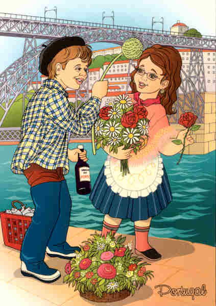 N.� 712 - Trajes t�picos PORTO - PORTUGAL - E. Design - SD - Dim. 10,4x14,8 cm. - Col. F�tima B�ia(2010)